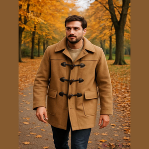 Chelsee duffle wool Coat, Size 40, Beige canadian made